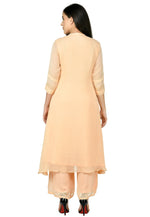 Load image into Gallery viewer, Peach Viscose Kurta Set With Palazzo
