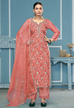 Load image into Gallery viewer, Peach Viscose Pant Style Suit
