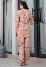 Load image into Gallery viewer, Peach Viscose Rayon Printed Co-Ords Set
