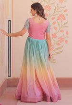 Load image into Gallery viewer, Pink Art Silk Gown

