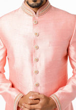 Load image into Gallery viewer, Pink Art Silk Indo Western Sherwani
