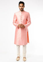 Load image into Gallery viewer, Pink Art Silk Indo Western Sherwani
