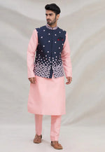 Load image into Gallery viewer, Pink Art Silk Kurta Pajama With Jacket
