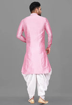 Load image into Gallery viewer, Pink Art Silk Pathani Suit
