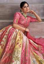 Load image into Gallery viewer, Pink Banarasi Silk Circular Lehenga Choli
