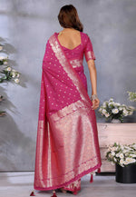 Load image into Gallery viewer, Pink Banarasi Silk Saree With Blouse

