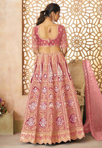 Load image into Gallery viewer, Pink Banarasi Silk Wedding Lehenga Choli

