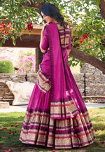 Load image into Gallery viewer, Pink Chanderi Circular Lehenga Choli
