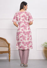 Load image into Gallery viewer, Pink Chanderi Kurta Set With Pant
