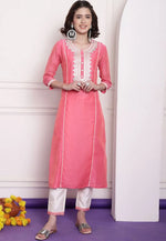 Load image into Gallery viewer, Pink Chanderi Long Tunic
