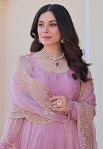 Load image into Gallery viewer, Pink Chiffon Readymade Long Anarkali Suit
