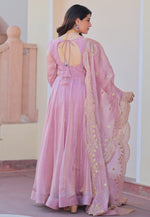 Load image into Gallery viewer, Pink Chiffon Readymade Long Anarkali Suit
