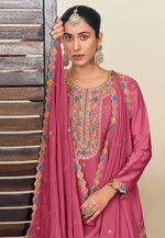 Load image into Gallery viewer, Pink Chinon Indo Western Lehenga Choli

