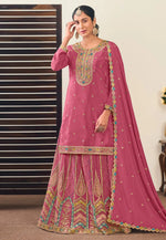 Load image into Gallery viewer, Pink Chinon Indo Western Lehenga Choli
