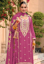 Load image into Gallery viewer, Pink Chinon Pakistani Suit
