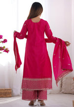 Load image into Gallery viewer, Pink Chinon Silk Readymade Pakistani Suit
