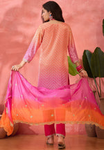 Load image into Gallery viewer, Pink Chinon Silk Readymade Pakistani Suit
