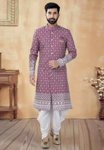 Load image into Gallery viewer, Pink Cotton Dhoti Sherwani
