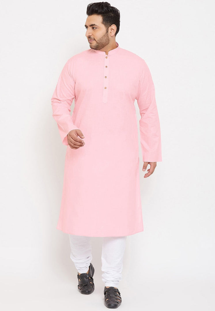 Pink Cotton Kurta Pajama