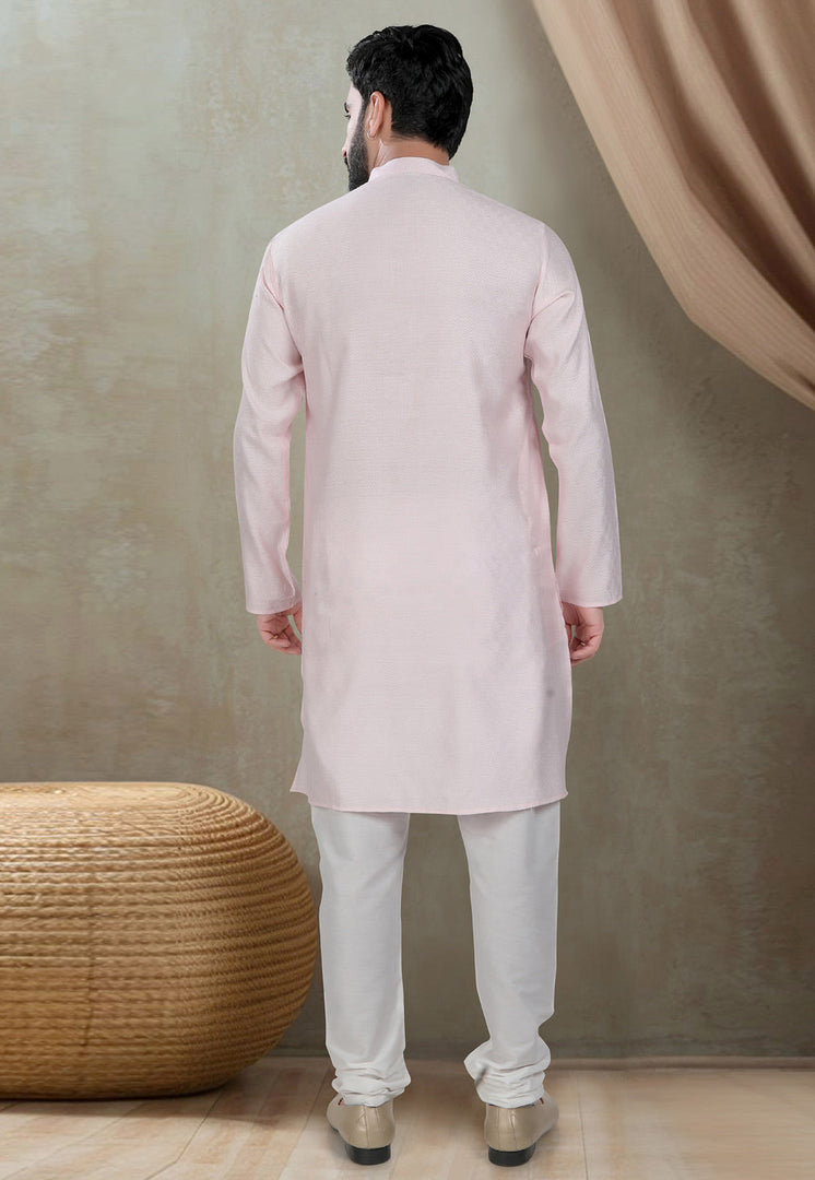 Pink Cotton Kurta Pajama
