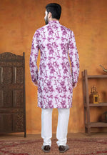 Load image into Gallery viewer, Pink Cotton Kurta Pajama With Jacket
