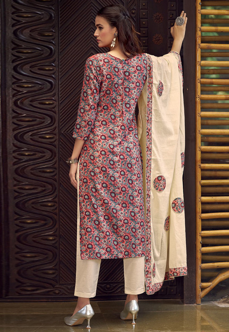 Pink Cotton Pakistani Suit