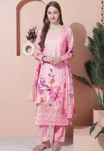 Load image into Gallery viewer, Pink Cotton Pant Style Suit

