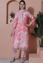 Load image into Gallery viewer, Pink Cotton Pant Style Suit
