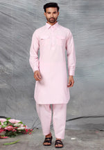 Load image into Gallery viewer, Pink Cotton Pathani Suit
