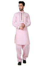 Load image into Gallery viewer, Pink Cotton Pathani Suit
