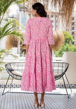 Load image into Gallery viewer, Pink Cotton Printed Gown
