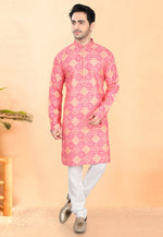 Load image into Gallery viewer, Pink Cotton Rayon Kurta Pajama
