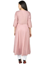 Load image into Gallery viewer, Pink Cotton Rayon Kurta Set With Pent
