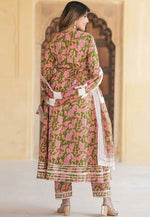 Load image into Gallery viewer, Pink Cotton Readymade Anarkali Suit
