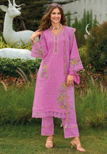 Load image into Gallery viewer, Pink Cotton Readymade Pakistani Suit
