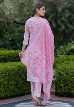 Load image into Gallery viewer, Pink Cotton Readymade Pakistani Suit
