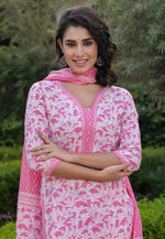Load image into Gallery viewer, Pink Cotton Readymade Pakistani Suit
