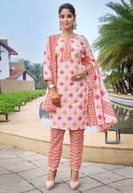 Load image into Gallery viewer, Pink Cotton Readymade Pakistani Suit
