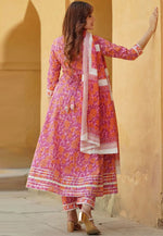 Load image into Gallery viewer, Pink Cotton Readymade Pant Style Suit
