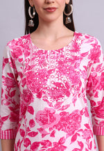 Load image into Gallery viewer, Pink Cotton Readymade Pant Style Suit

