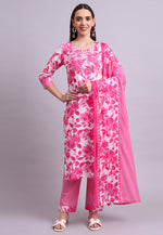 Load image into Gallery viewer, Pink Cotton Readymade Pant Style Suit
