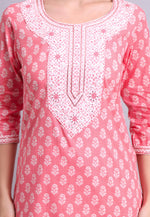 Load image into Gallery viewer, Pink Cotton Readymade Pant Style Suit
