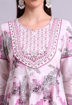 Load image into Gallery viewer, Pink Cotton Readymade Pant Style Suit
