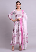 Load image into Gallery viewer, Pink Cotton Readymade Pant Style Suit
