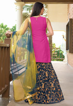 Load image into Gallery viewer, Pink Cotton Silk Readymade Sharara Suit
