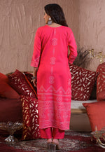 Load image into Gallery viewer, Pink Crepe Readymade Pant Style Suit
