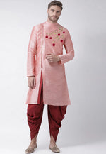 Load image into Gallery viewer, Pink Dupion Silk Dhoti Kurta
