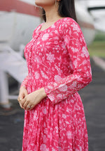 Load image into Gallery viewer, Pink Faux Georgette Printed Gown
