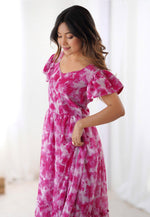 Load image into Gallery viewer, Pink Faux Georgette Printed Gown
