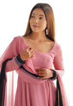 Load image into Gallery viewer, Pink Faux Georgette Readymade Anarkali Suit
